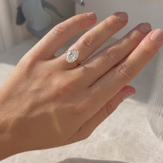 2.0ct Oval Cut Lab Grown Diamond Ring Engagement Ring and wedding Ring and Birthday Gift For Her/ Wife