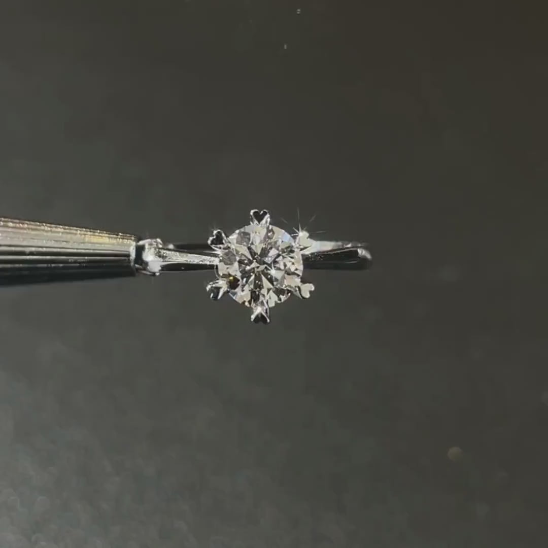 Round lab grown diamond engagement ring, 1.50ct heart prong solitaire setting, IGI certified wedding jewelry for her