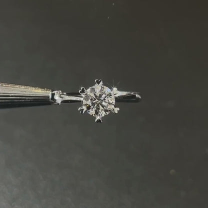 Round lab grown diamond engagement ring, 1.50ct heart prong solitaire setting, IGI certified wedding jewelry for her