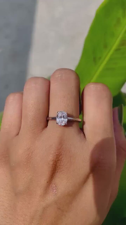 1.0ct Oval brilliant  Cut Lab Grown Diamond Ring Classic Minimalist Engagement Ring and wedding gift or promise Gift her/women