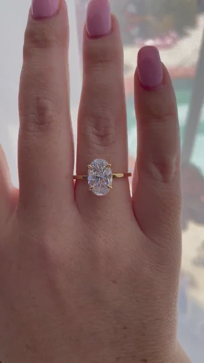 3.5ct Oval Cut Diamond Ring Luxurious diamond Ring, Wedding Ring, Anniversary and Promise Ring For Her