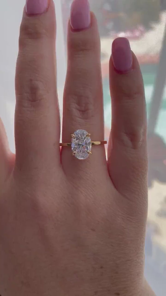 3.5ct Oval Cut Diamond Ring Luxurious diamond Ring, Wedding Ring, Anniversary and Promise Ring For Her
