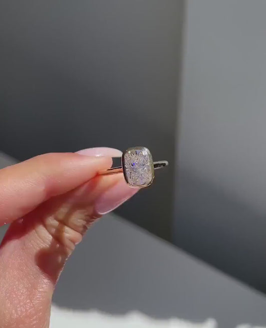 Elongated cushion lab grown diamond engagement ring 2.50CT, bezel set cathedral ring, IGI certified luxury wedding ring jewelry