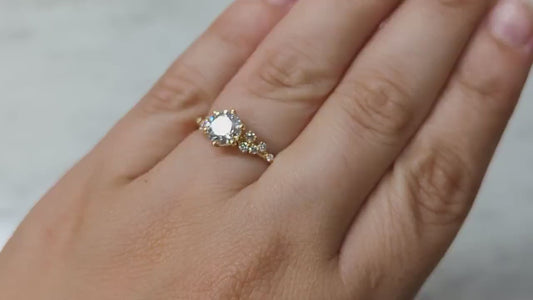 2.00CT Round Lab Grown Diamond Engagement Ring | Pavé Solitaire Setting with 1.50ct Center | IGI Certified