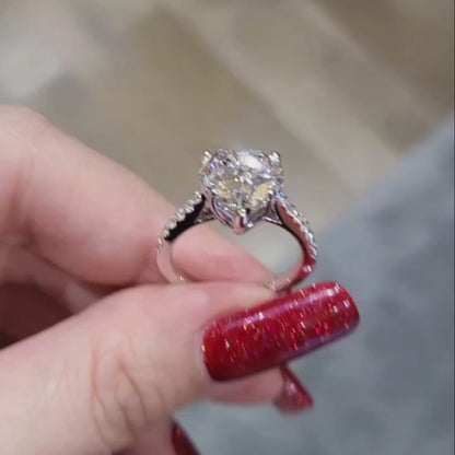 2.00CT Heart Lab Grown Diamond Engagement Ring | Cathedral Setting | IGI Certified