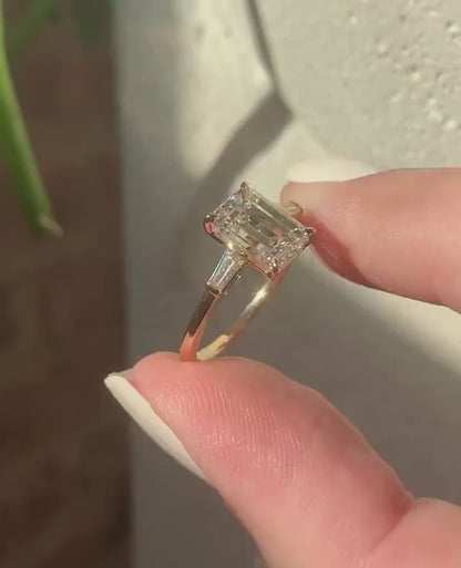 2.50ct Emerald Lab Grown Diamond Engagement Ring | IGI Certified | Wedding ring, Anniversary Gift , Gift for Her