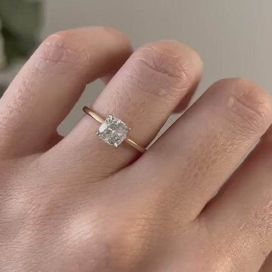 cushion cut 4.0ct lab grown diamond engagement ring luxury wedding ring for her promise anniversary bridal elegant sustainable jewelry design