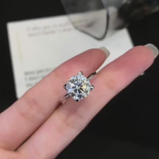 IGI certified 2.60 CT round lab grown diamond halo engagement ring, bridal jewelry piece, diamond ring, luxury sustainable fine jewelry gift idea
