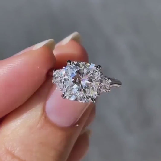 3.00 TCW Cushion Lab Grown Diamond Engagement Ring | Promise Ring for Women | IGI Certified