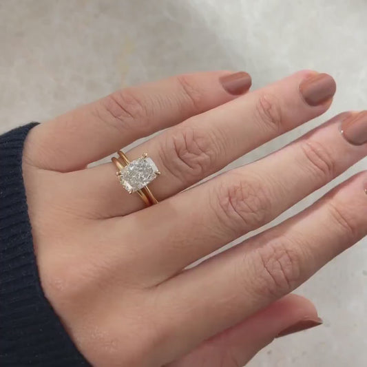 2.50ct cushion cut lab grown diamond engagement ring hidden halo IGI certified wedding bridal ring luxury fine jewelry engagement ring gift for her