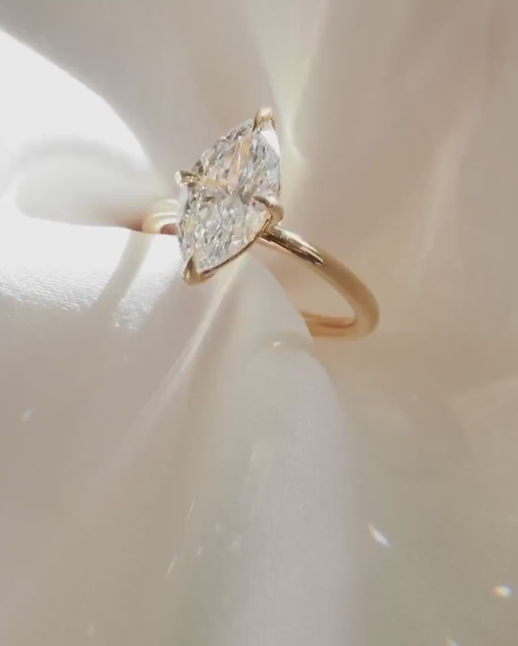 6 CT Marquise Lab Grown Diamond Solitaire Ring Classic Timeless Engagement Ring Wedding Ring Gift for Her Women Luxury Fine Jewelry Design