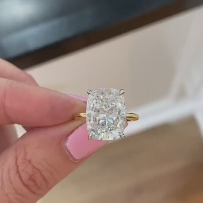 7.00 CT Cushion Cut Lab Grown Diamond Solitaire Ring IGI Certified Classic Engagement Wedding Ring Luxury Bridal Jewelry Elegant Gift for Women