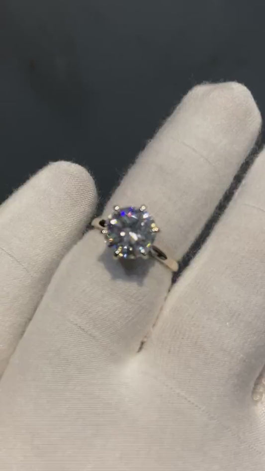1.5ct Round Lab Grown Diamond Engagement Ring | Hidden Halo Setting | IGI Certified