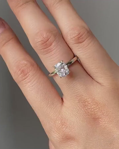 5.0ct Cushion Cut Solitaire Lab Grown Diamond Ring Luxurious Engagement Ring and Wedding ring, Anniversary Gift For Women