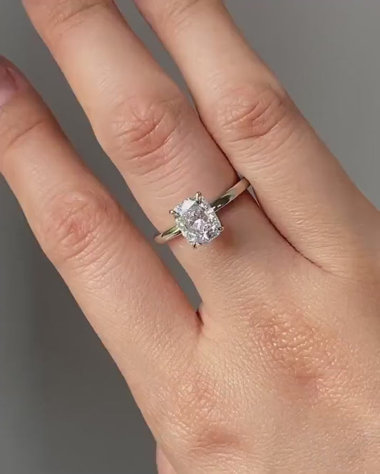 5.0ct Cushion Cut Solitaire Lab Grown Diamond Ring Luxurious Engagement Ring and Wedding ring, Anniversary Gift For Women
