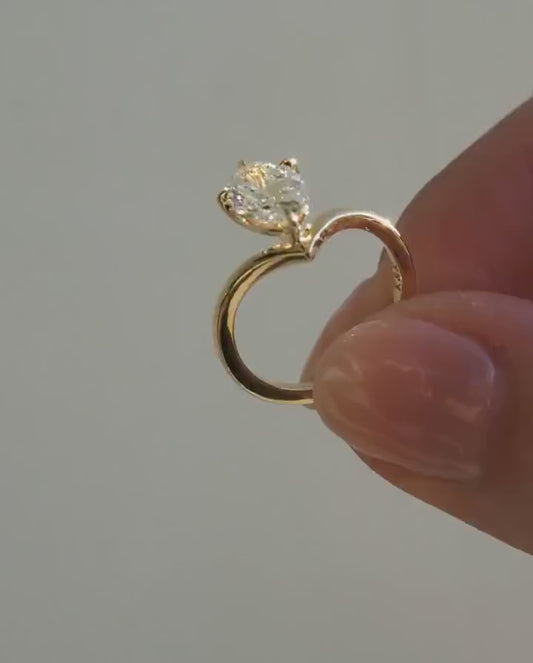 3.50ct Oval Solitaire Lab Grown Diamond Ring Classic Minimalist Engagement Ring, Wedding Ring, Marriage Gift for Her/Women