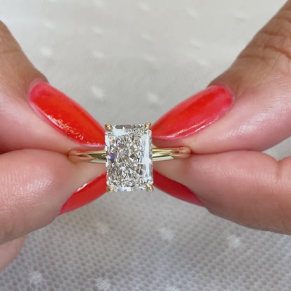2.00ct Radiant Lab Grown Diamond Engagement Ring | Solitaire Setting | IGI Certified