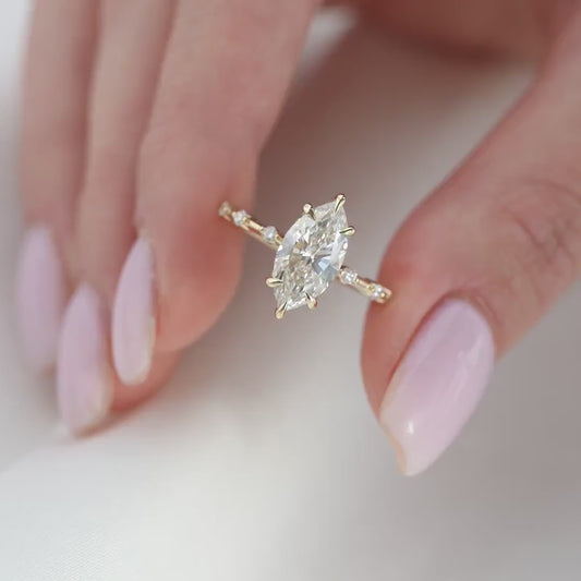 4.00 CT Cushion Cut Lab Grown Diamond Solitaire Ring | Pave Band & Hidden Halo | IGI Certified