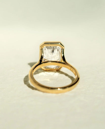 Radiant 2.50CT Lab Grown Diamond Engagement Ring | Full Bezel Setting | IGI Certified | Wedding Ring | Bridal Jewelry | Gift for Her Luxury Ring
