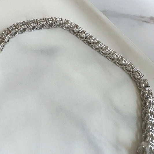 Round Lab Diamond Tennis Bracelet, EF Color, VS Clarity, IGI Certificate 