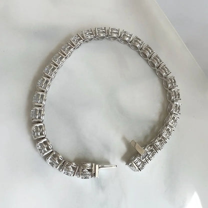 Round Lab Diamond Tennis Bracelet, EF Color, VS Clarity, IGI Certificate 