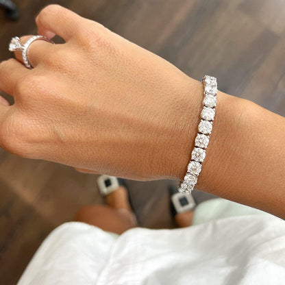 Round Lab Diamond Tennis Bracelet, EF Color, VS Clarity, IGI Certificate 