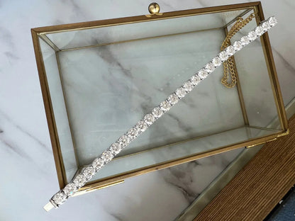 Round Lab Diamond Tennis Bracelet, EF Color, VS Clarity, IGI Certificate 