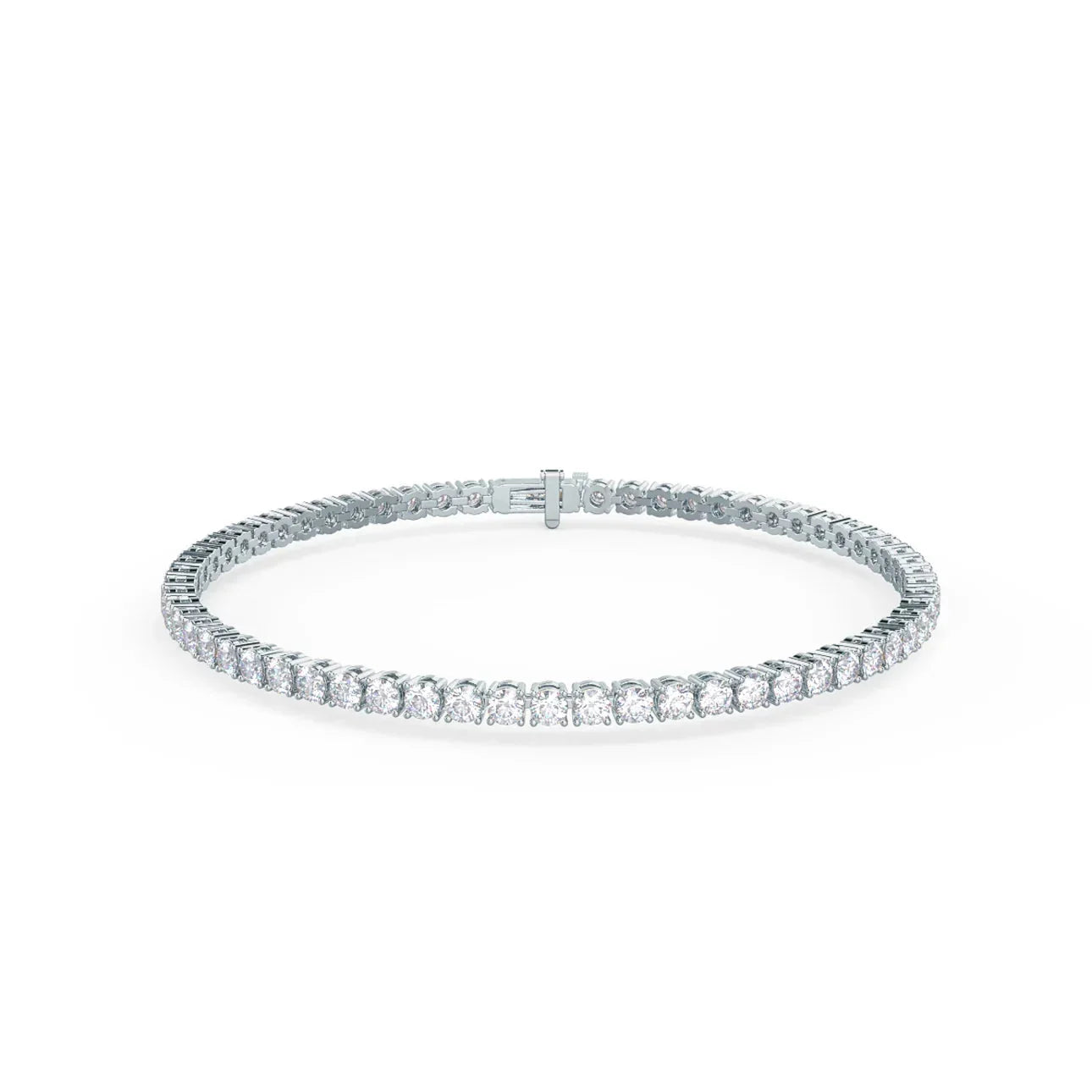 Round Lab Grown Diamond 4 Prong Tennis Bracelet, EF Color, VS clarity, IGI Certified 