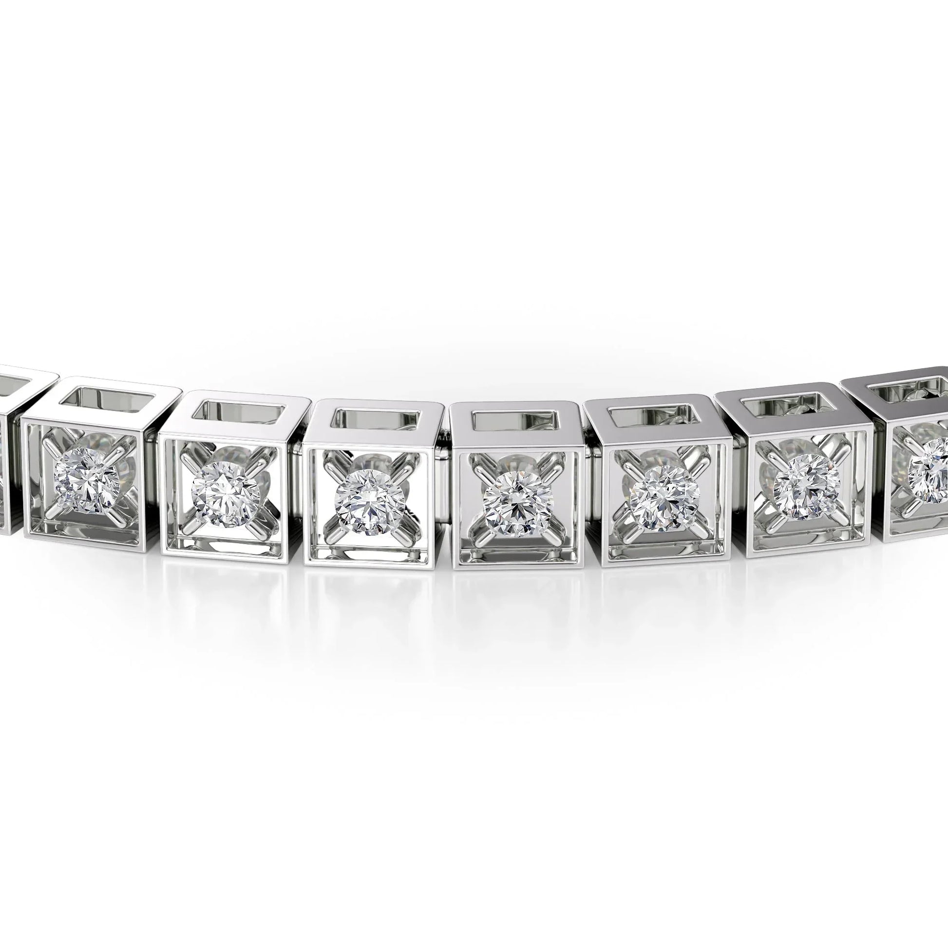 Round Lab Grown Diamond Chocolate Tennis Bracelet, EF Color, VS Clarity, IGI Certified 
