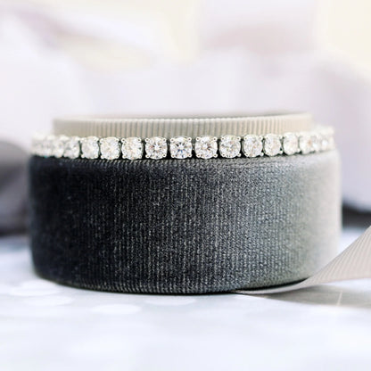 Round Lab Grown Diamond Four Prong Tennis Bracelet , EF Color, VS Clarity, IGI Certificate 
