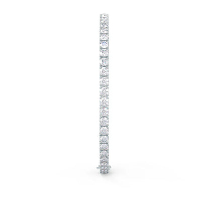 Round Lab Grown Diamond Four Prong Tennis Bracelet , EF Color, VS Clarity, IGI Certificate 