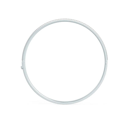 Round Lab Grown Diamond Pave Bangle, EF Color, VS Clarity, IGI Certificate 