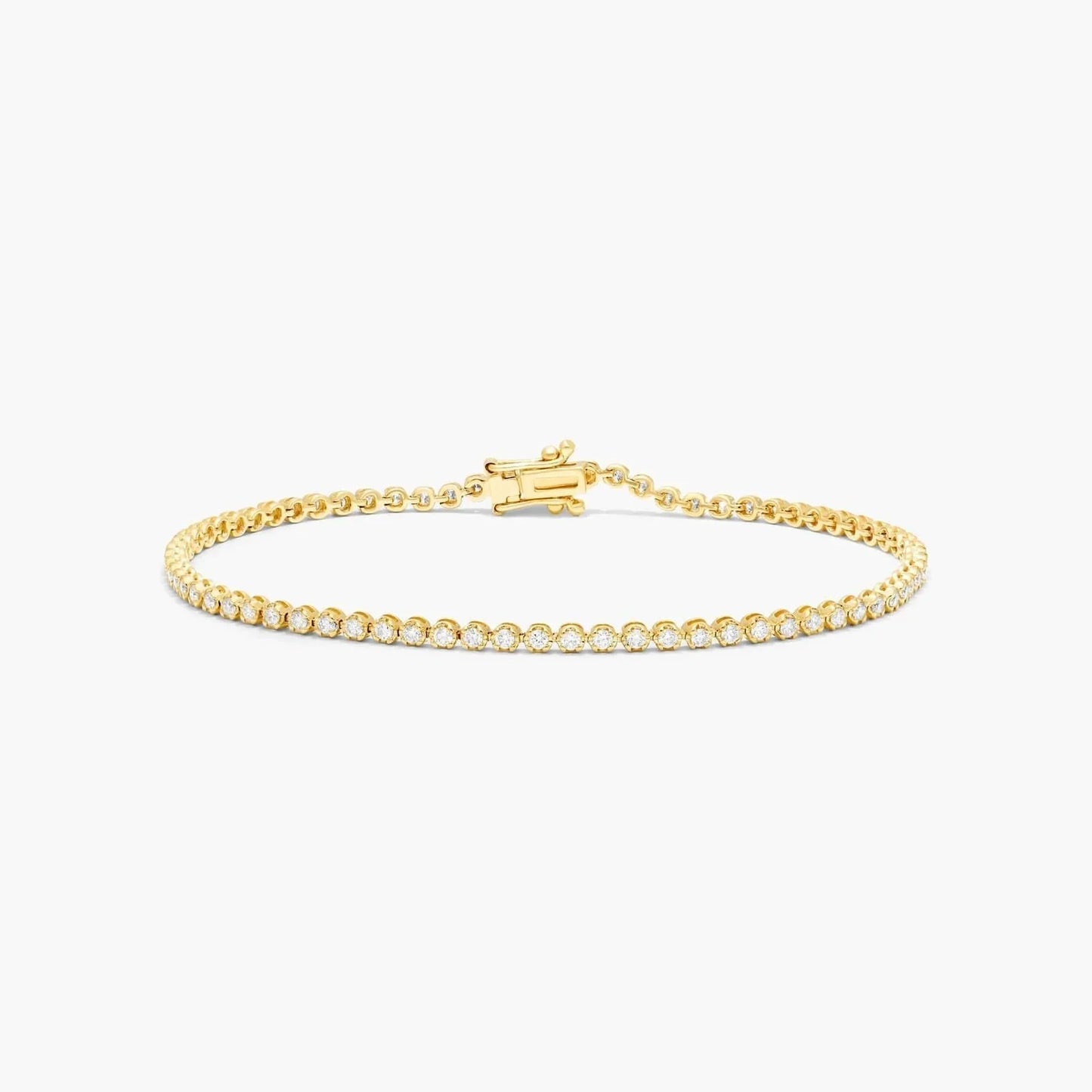 Round Lab Grown Diamond Petite Diamond Tennis Bracelet, EF Color, VS Clarity 