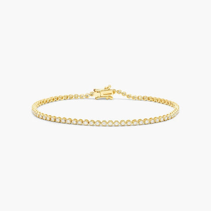 Round Lab Grown Diamond Petite Diamond Tennis Bracelet, EF Color, VS Clarity 