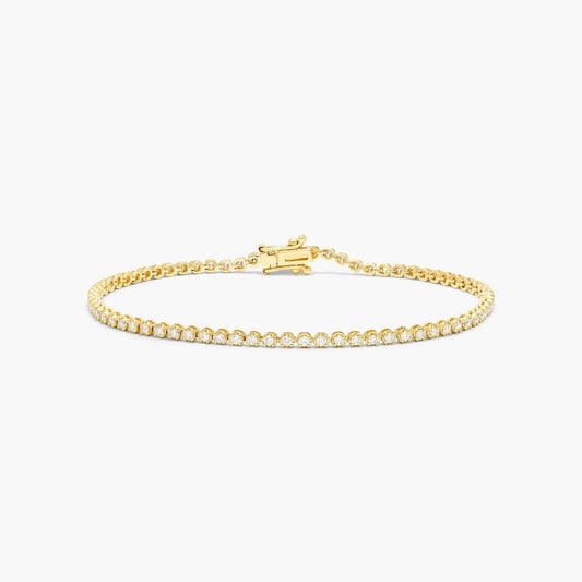 Round Lab Grown Diamond Petite Diamond Tennis Bracelet, EF Color, VS Clarity 