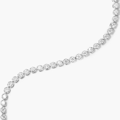 Round Lab Grown Diamond Petite Diamond Tennis Bracelet, EF Color, VS Clarity 