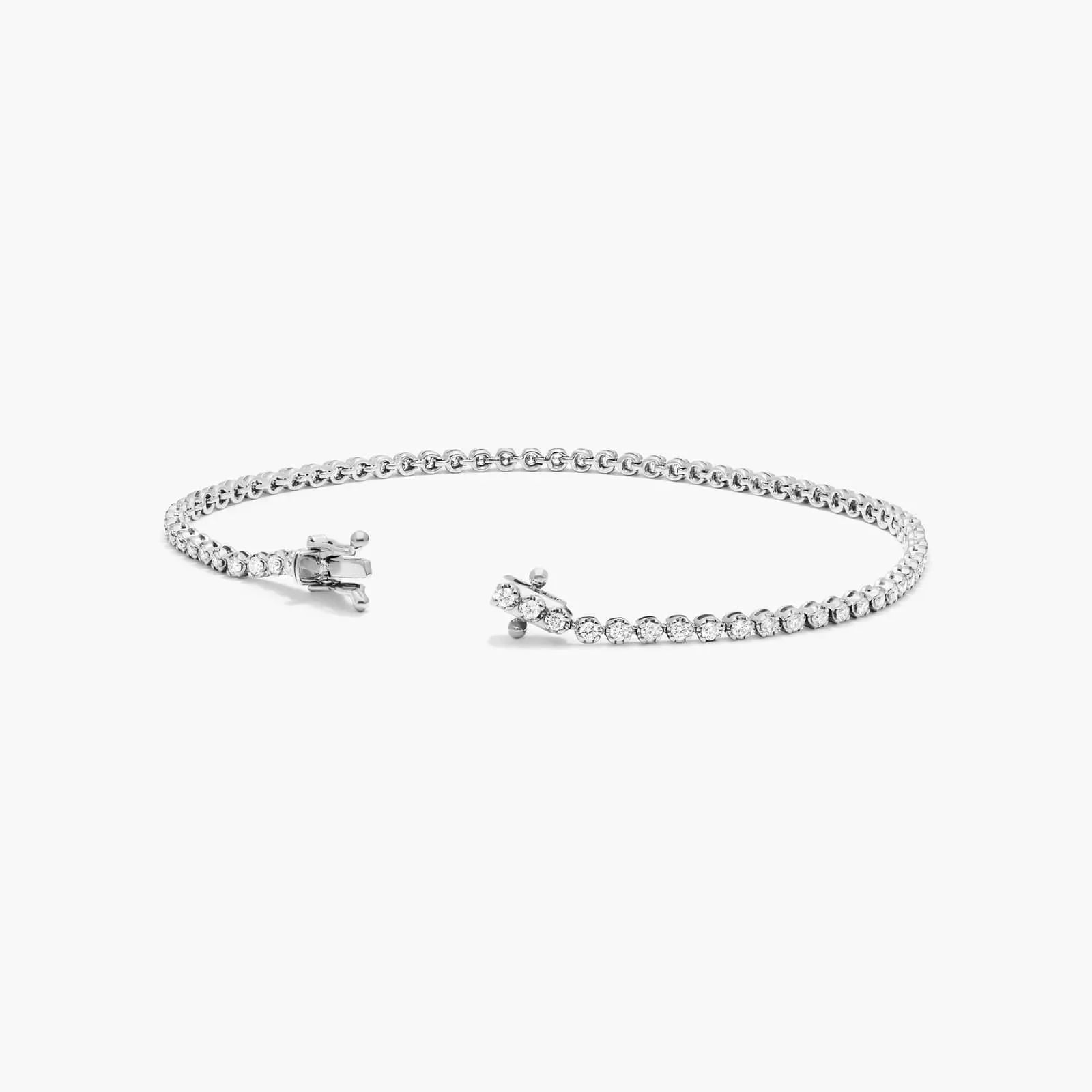 Round Lab Grown Diamond Petite Diamond Tennis Bracelet, EF Color, VS Clarity 