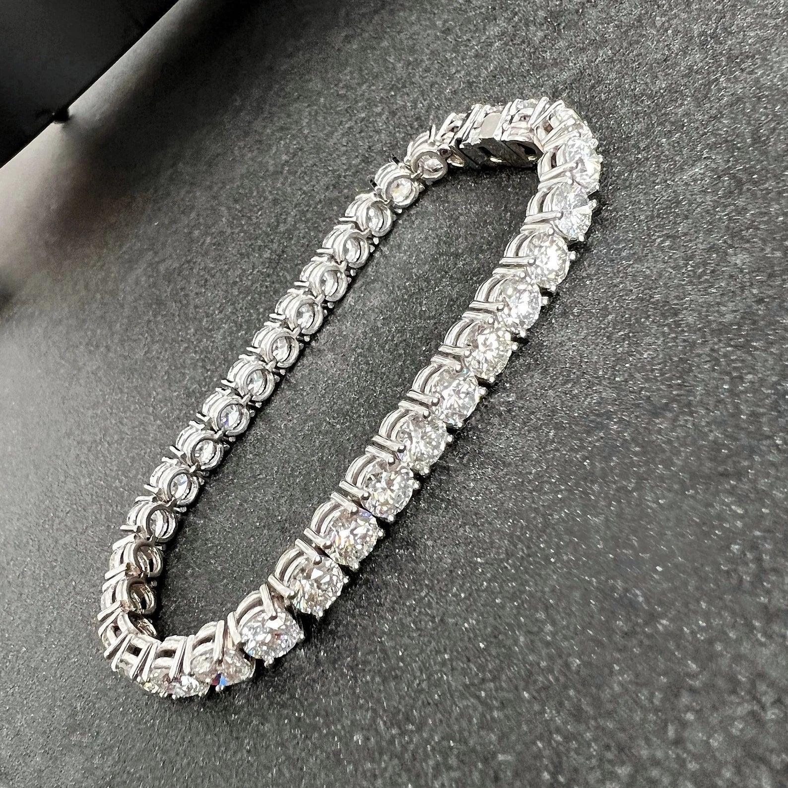 Round Lab grown Diamond Tennis Bracelet, EF Color, VS Clarity, Exquisite Diamond Jewelry 