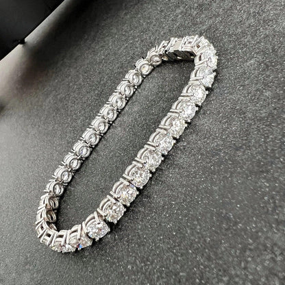 Round Lab grown Diamond Tennis Bracelet, EF Color, VS Clarity, Exquisite Diamond Jewelry 