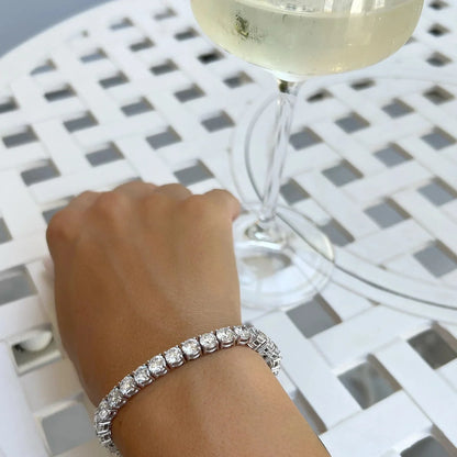 Round Lab grown Diamond Tennis Bracelet, EF Color, VS Clarity, Exquisite Diamond Jewelry 