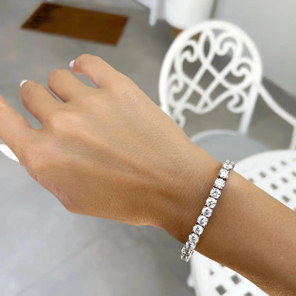 Round Lab grown Diamond Tennis Bracelet, EF Color, VS Clarity, Exquisite Diamond Jewelry 