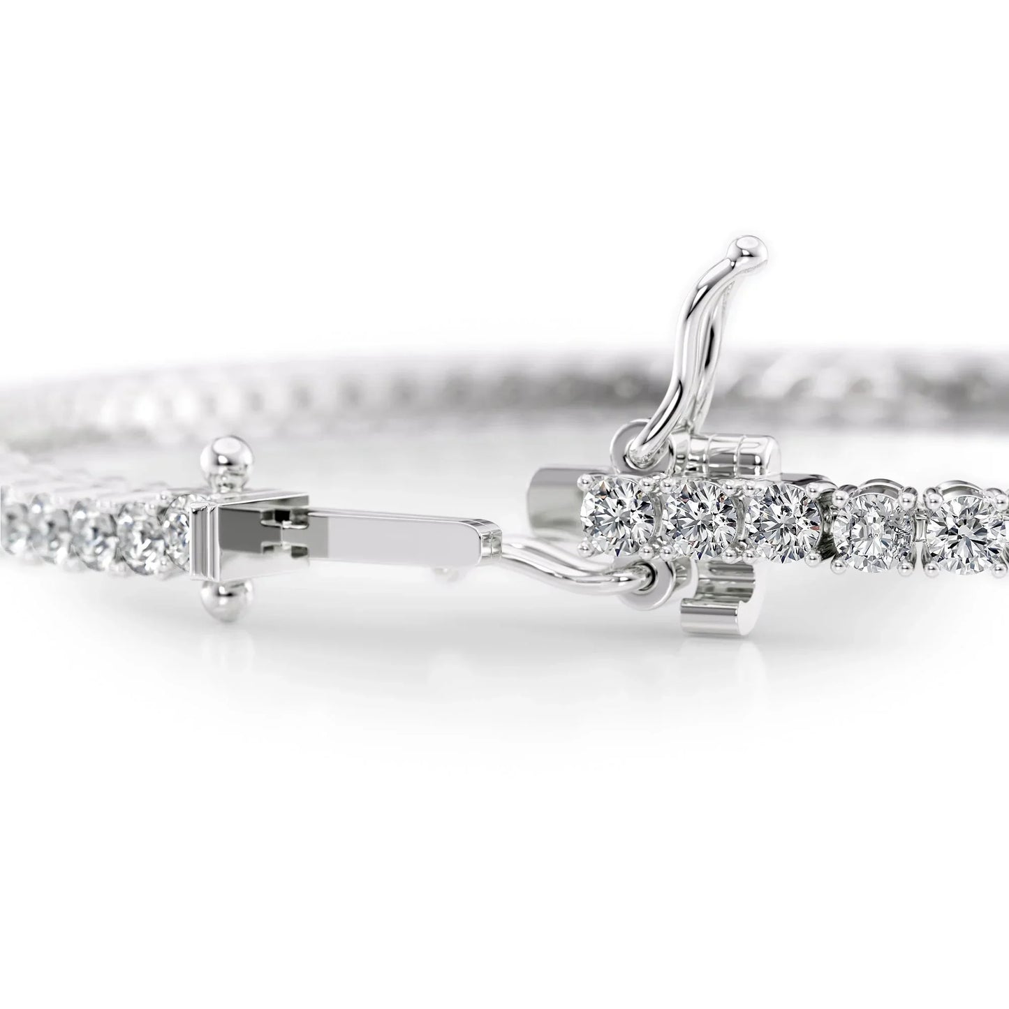 Round Lab Grown Diamond Tennis Bracelet, EF Color, VS Clarity, IGI Certificate 