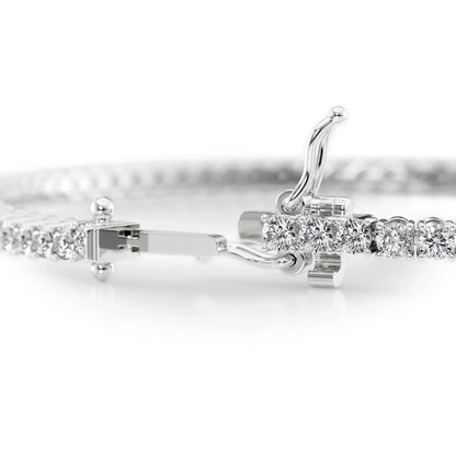 Round Lab Grown Diamond Tennis Bracelet, EF Color, VS Clarity, IGI Certificate 