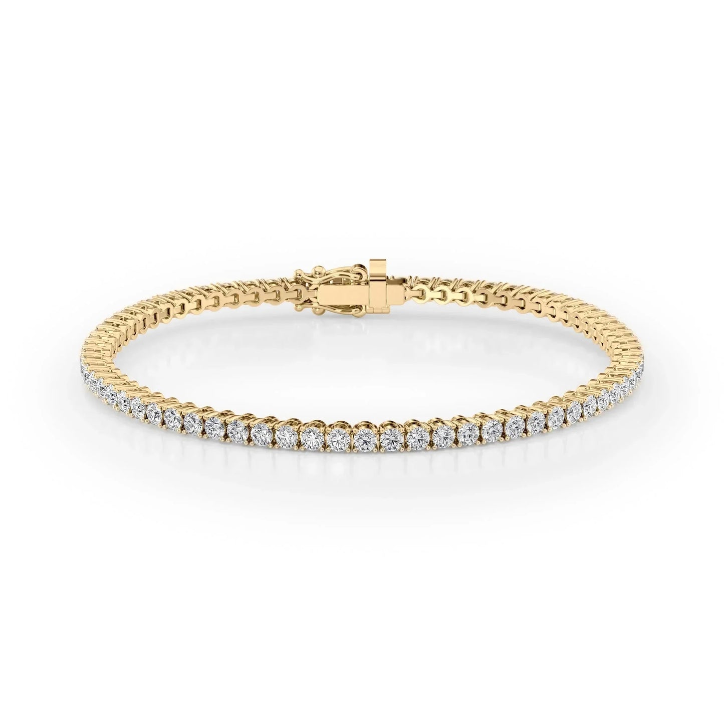 Round Lab Grown Diamond Tennis Bracelet, EF Color, VS Clarity, IGI Certificate 