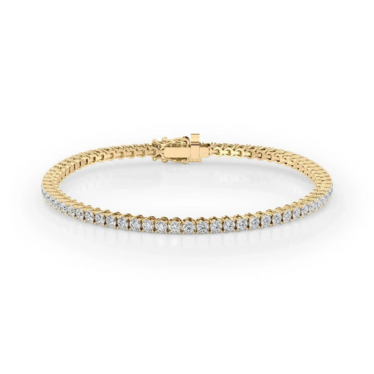 Round Lab Grown Diamond Tennis Bracelet, EF Color, VS Clarity, IGI Certificate 