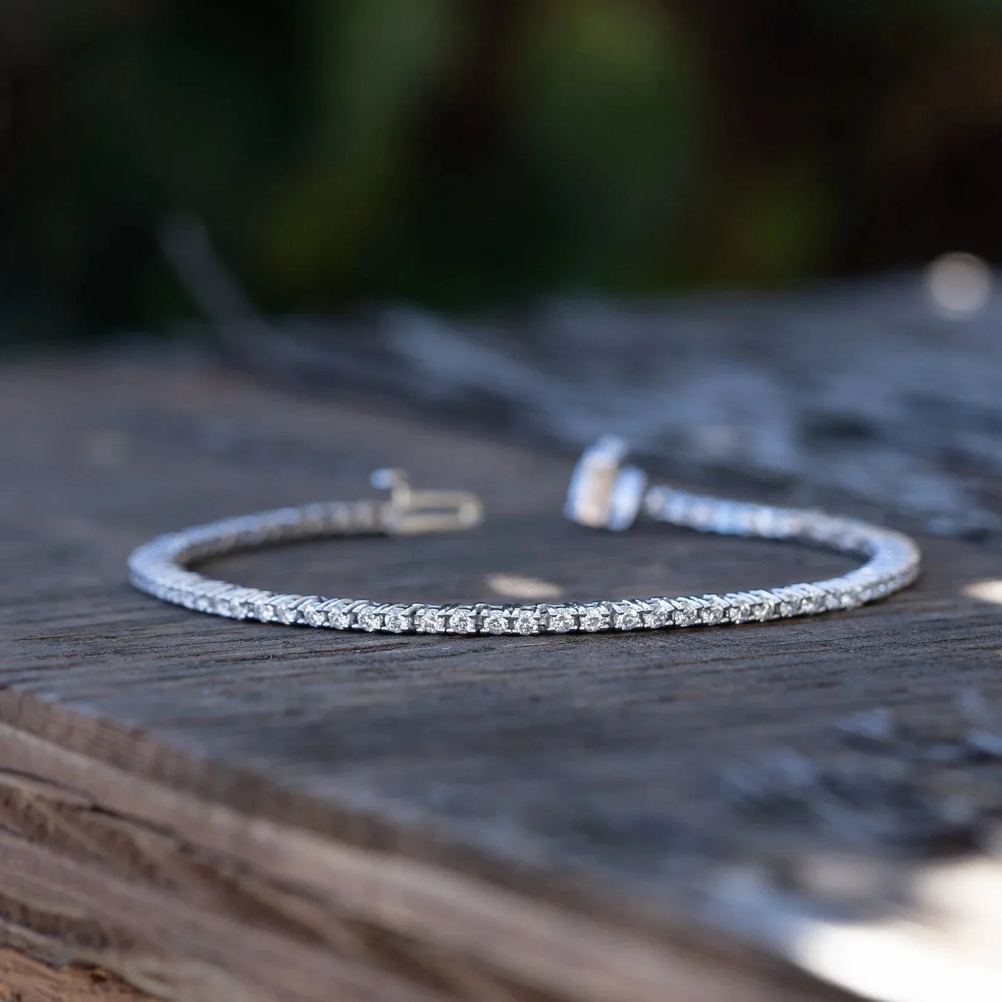 Round Lab Grown Diamond Tennis Bracelet, EF Color, VS Clarity, IGI Certified 