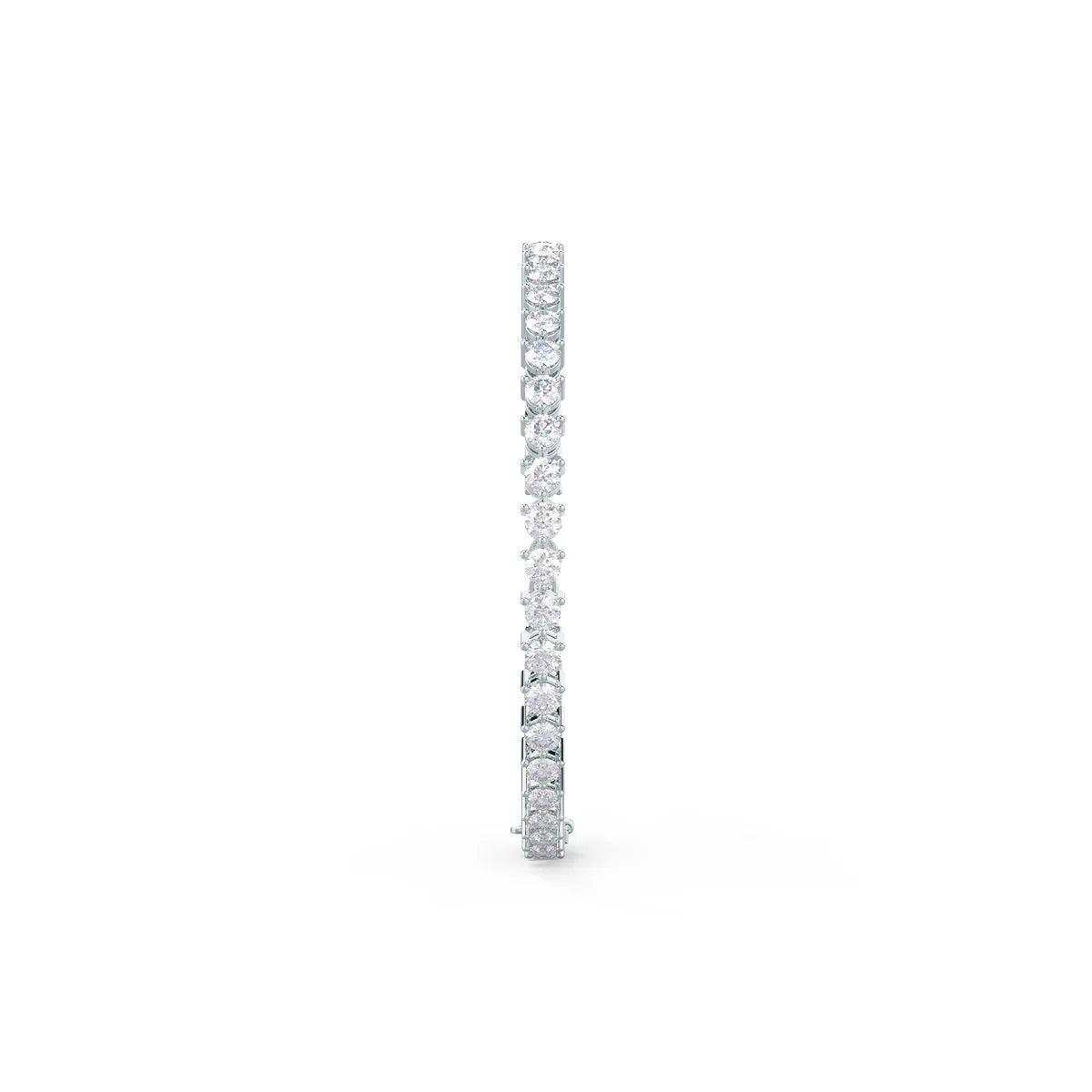 Round Lab Grown Diamond Three Prong Tennis Bracelet, EF Color, VS Clarity, IGI Certificate 