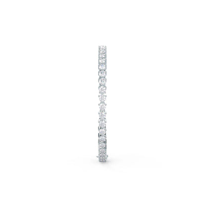 Round Lab Grown Diamond Three Prong Tennis Bracelet, EF Color, VS Clarity, IGI Certificate 