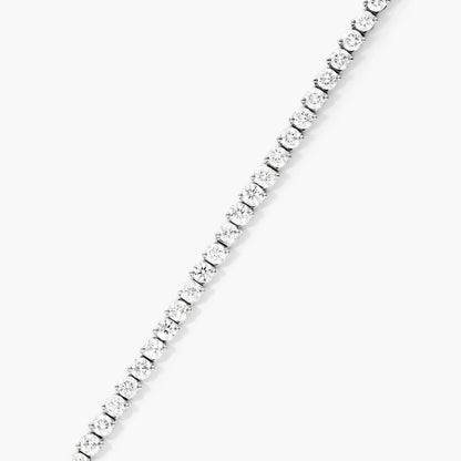Round Lab Grown Diamond Two Prong Tennis Bracelet, EF Color, VS Clarity, IGI Certificate 