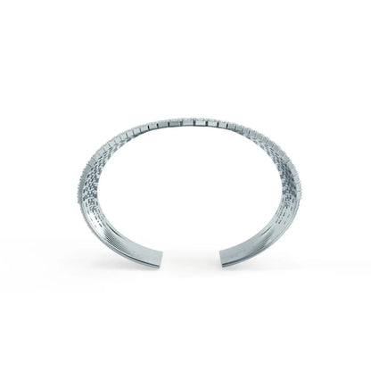 Round Lab grown Diamond Waterfall Cuff Bracelet, EF Color, VS Clarity, IGI Certificate 